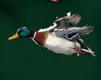 Mallard Duck Flying PNG, Boys Hunting Animals Design, Digital Download for Sublimation