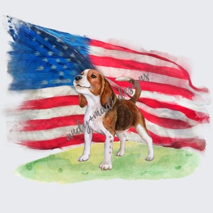 Dog and Flag PNG, American flag, Digital Download for Sublimation