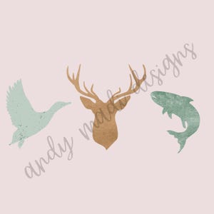 Boys Hunting/Animal PNG, Duck Deer Fish Design, Shirt for Boys, Kids, Country Boy Shirt File, Digital Download for Sublimation, Fishing PNG