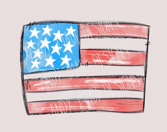 Patriotic PNG, American Flag Design, Digital Download for Sublimation
