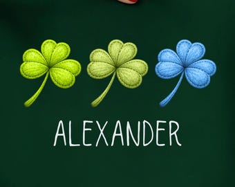 Conception de trèfle bleu et vert pour la Saint-Patrick PNG, téléchargement numérique pour sublimation