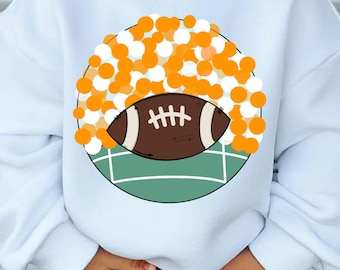 Orange Football Crowd PNG, Fall Sports Design, Digital Download for Sublimation