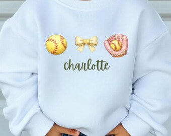 Softball Trio, Faux Embroidery Sports PNG, Digital Download for Sublimation