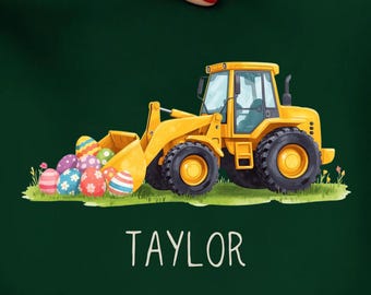 Easter Bulldozer PNG / Boys Tractor Watercolor Easter Design / Digital Download for Sublimation