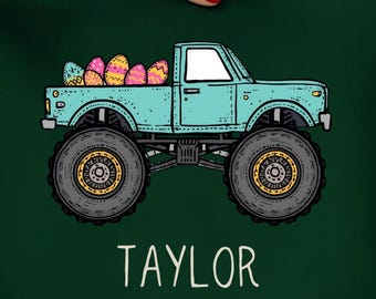 Easter Monster Truck PNG, Boys Design Truck with Easter Eggs, Digital Download for Sublimation