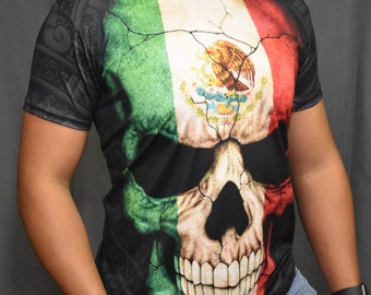 Playera Azteca Unisex, Hombre, Mujer, T-shirt, Tricolor