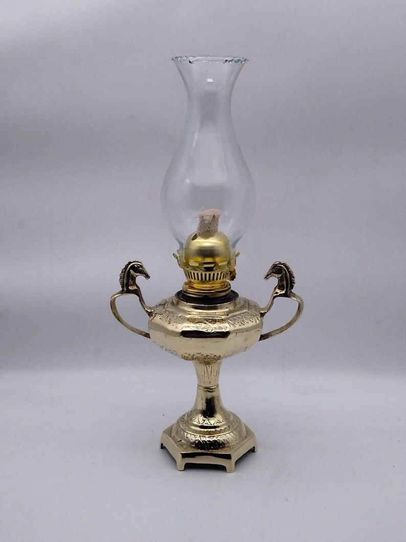 Copper Brass Oil Lamp, Vintage Style Oil Lamp, Decorative Copper Brass Oil Lamp, Copper Brass