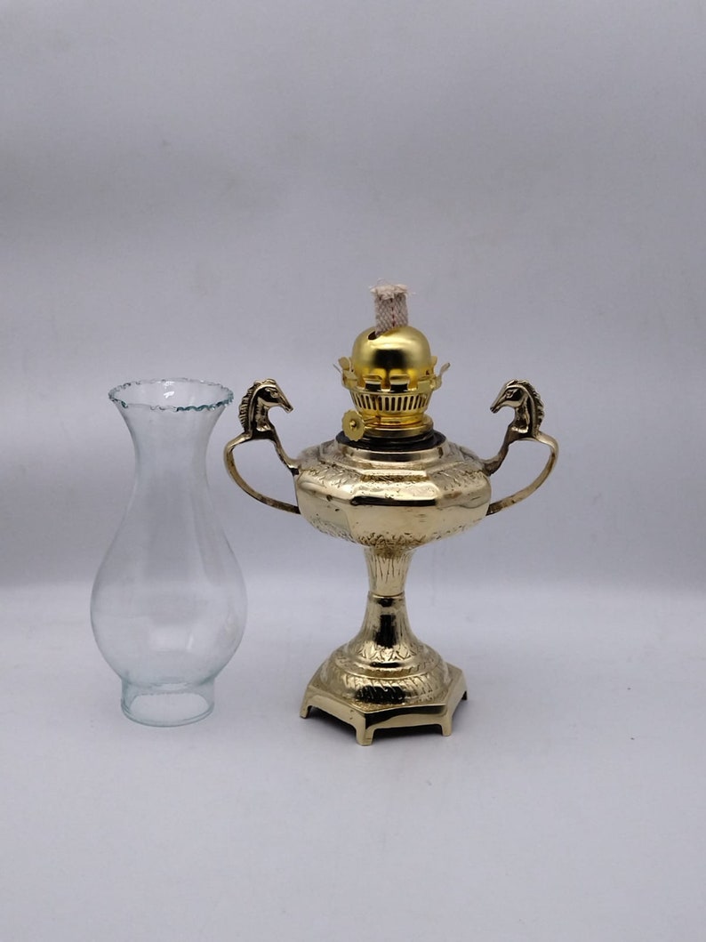 Copper Brass Oil Lamp, Vintage Style Oil Lamp, Decorative Copper Brass Oil Lamp, Copper Brass