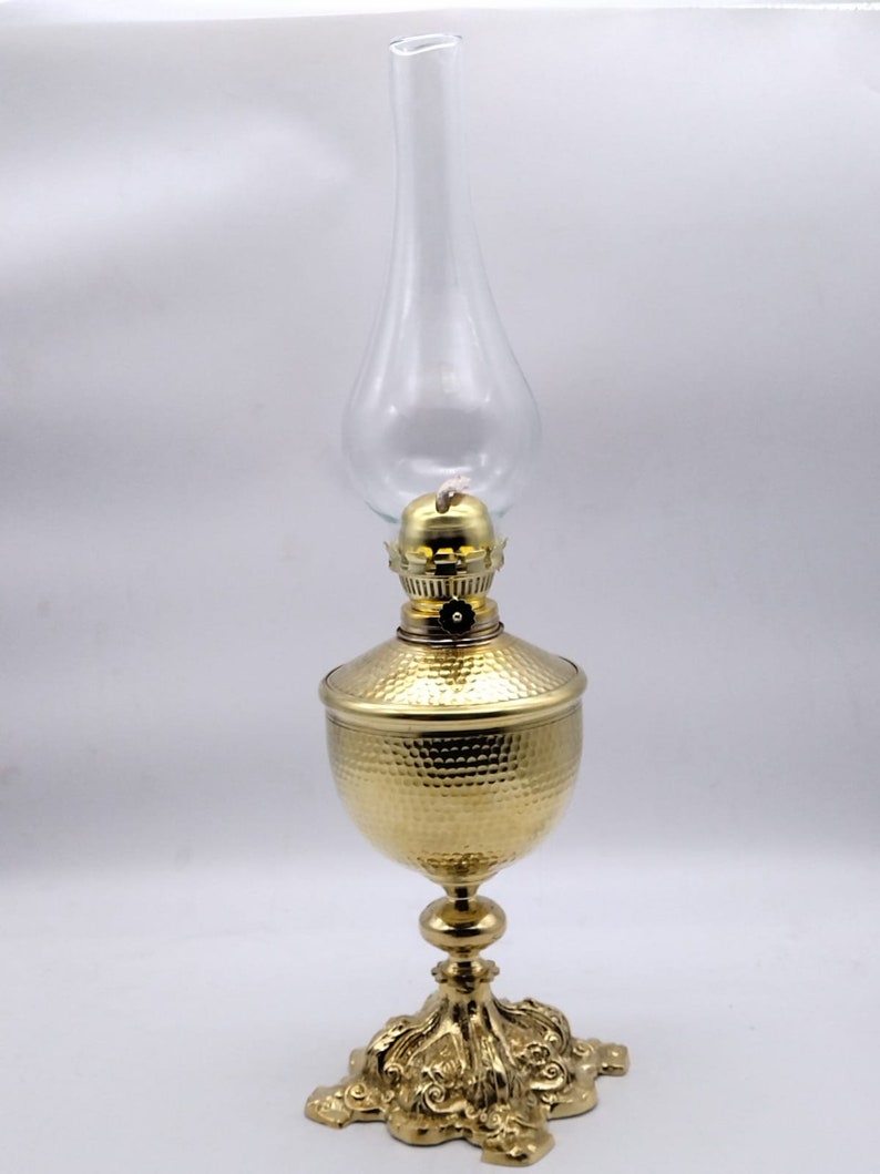 Copper Brass Oil Lamp, Vintage Style Oil Lamp, Decorative Copper Brass Oil Lamp, Copper Brass