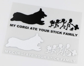 Corgi Parent Stick Family Decal Dog Owners Bumper Sticker Large
