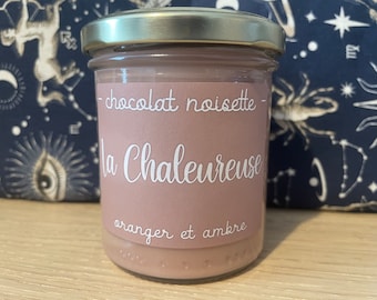 La Chaleureuse 180 ml | Bougie Parfumée Chocolat Noisette