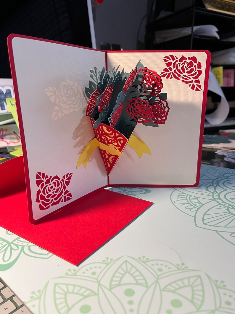 Bouquet Popup Card Etsy