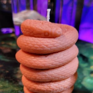 Coiled snake candles