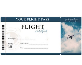 Flight voucher template to print yourself
