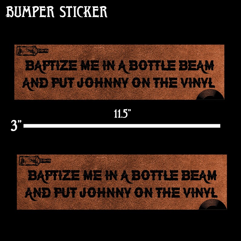 Zach Bryan - Baptize Me In a Bottle of Beam Bumper Sticker 