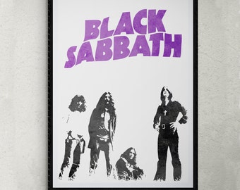Retro Black Sabbath Print: Plakat z muzyką heavy metalową w stylu vintage