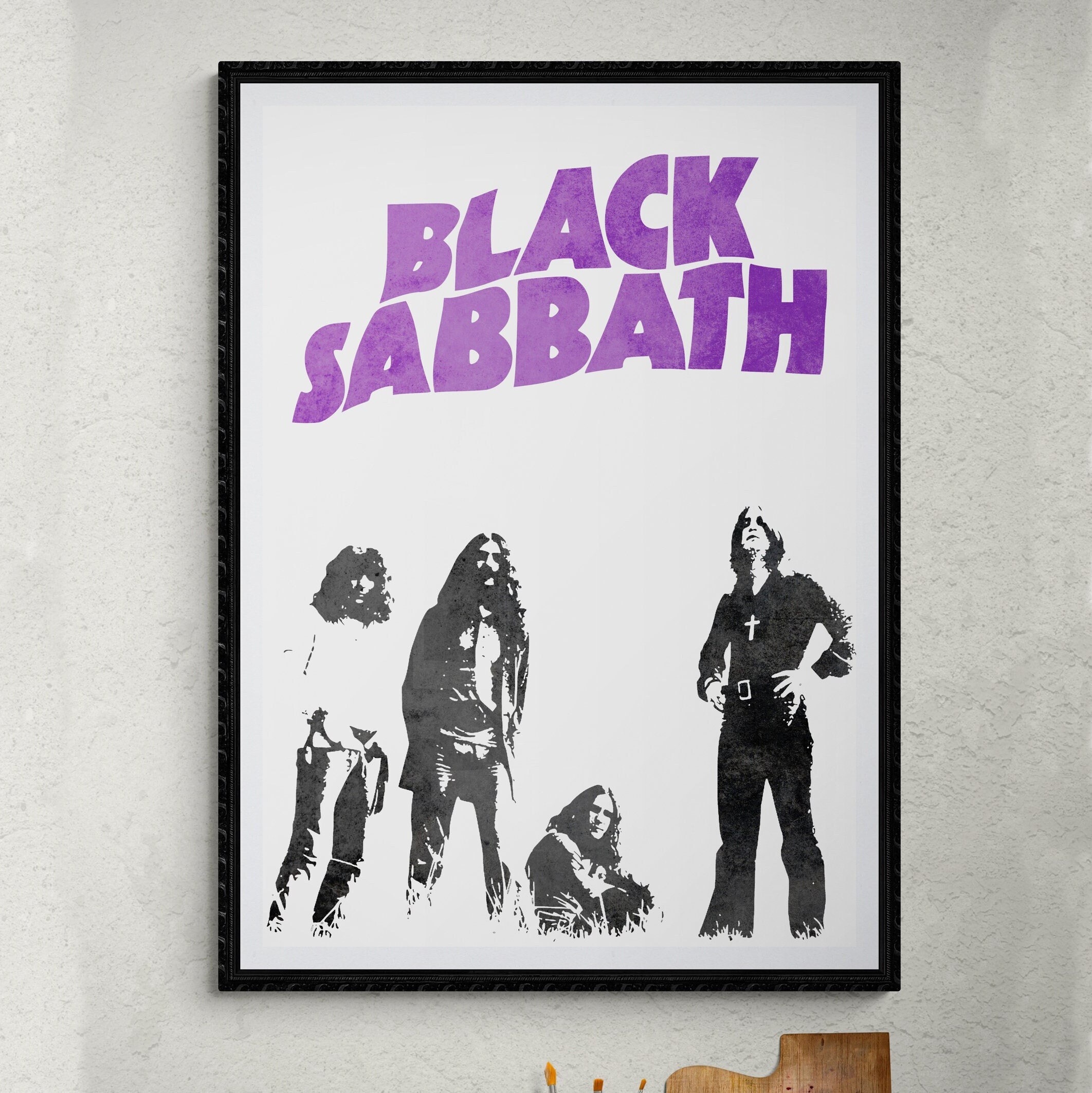 Retro Black Sabbath Print: Vintage Heavy Metal Poster - Etsy