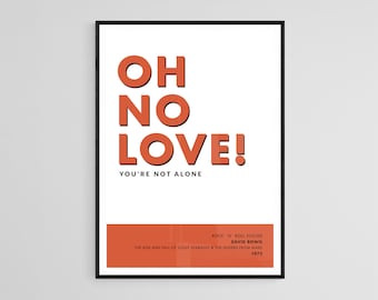 Plakat Davida Bowiego | Rock n Roll Suicide | Minimalistyczny wystrój domu w stylu vintage | Teksty piosenek w stylu retro