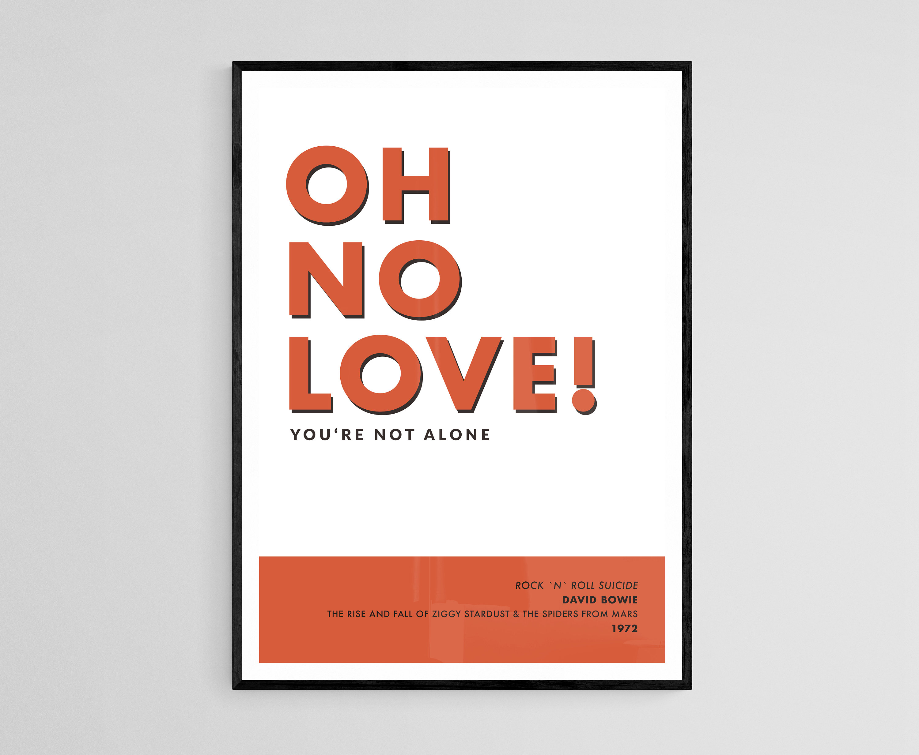 David Bowie Print Poster | Rock N Roll Suicide | Vintage Minimal