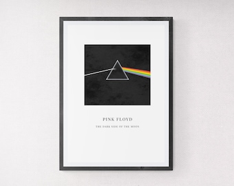 Okładka albumu Pink Floyd „Dark Side of the Moon” w stylu vintage (do pobrania w wersji cyfrowej)