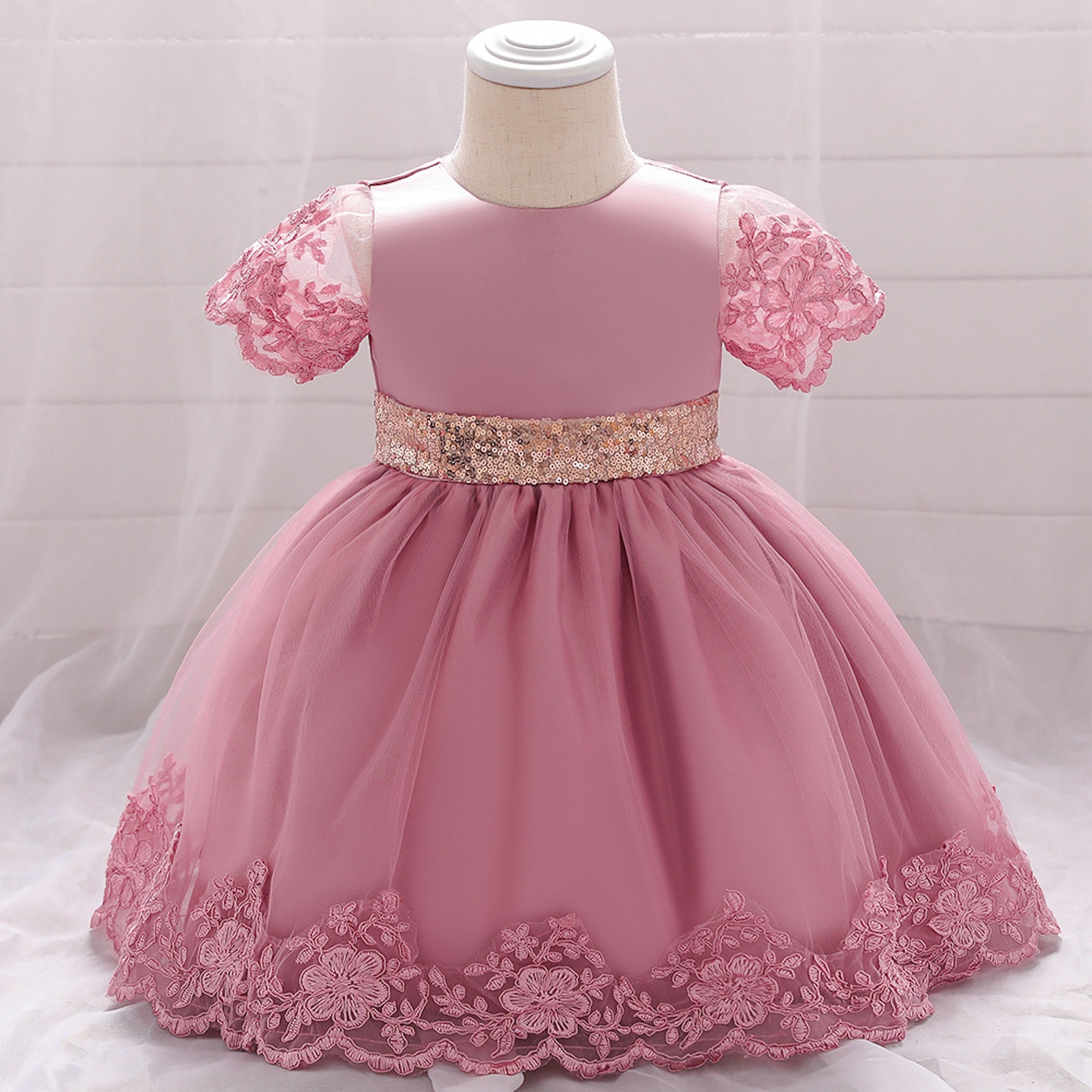 Baby rose gold dress - Etsy España Baby rose gold dress - Etsy España