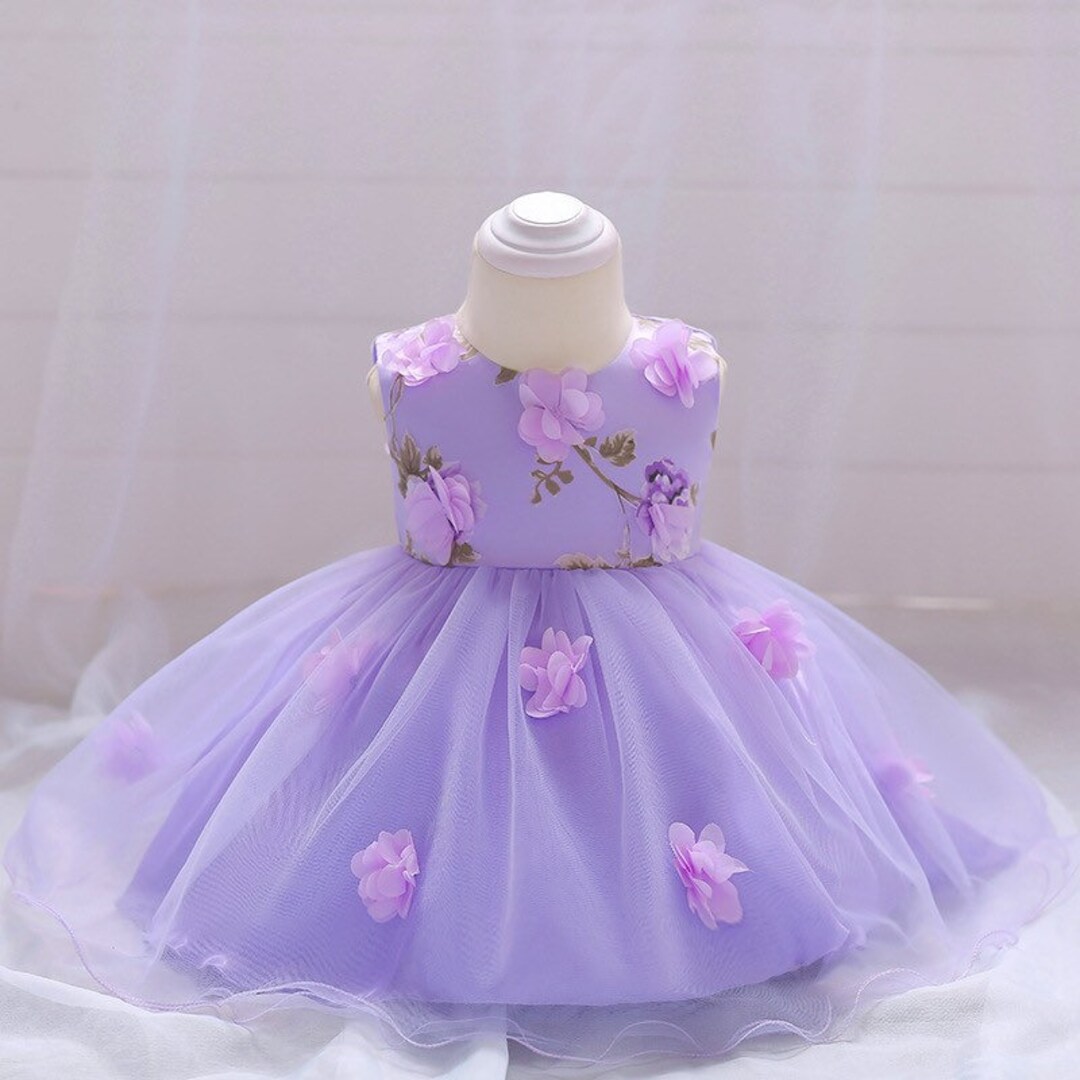 Lilac Dress for Baby Girl Lavender Dress Baby Girl Purple Etsy