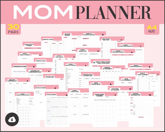 Printable Ultimate Busy Mom Planner Daily Household Planner - Etsy