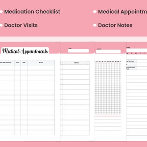 Printable Family Home Binder, A4 Health Care Planner, Family Emergency ...