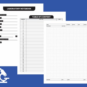 Laboratory Notebook 100 Pages Digital Goodnote Science Gift Lab Book ...