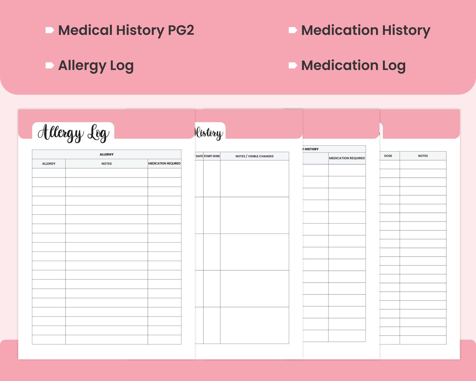 Printable Family Home Binder, A4 Health Care Planner, Family Emergency ...