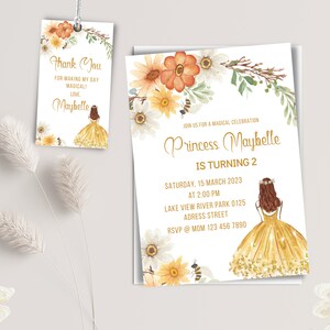 Princess Invitation, Princess Birthday Invitation, Princess Party, Princess Invite, Birthday Party, Girl Birthday, Instant Download,Editable