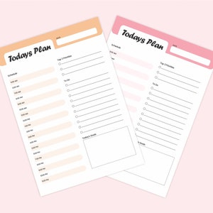 Printable A4 day planner 2022, todays plan templat, PDF Work Plans Tracker, Adhd Planning Journal, productivity sheet, Letter priority planner, Organizer Priorities, Worksheet Pad, Hourly Organizer, Todays schedule, Undated Simple Diary, Day Work