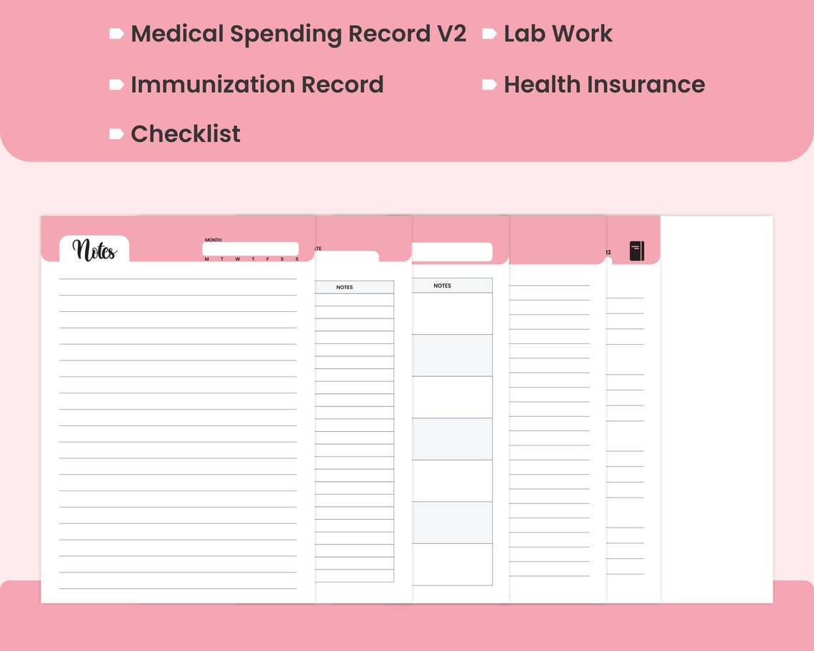 Printable Family Home Binder, A4 Health Care Planner, Family Emergency ...