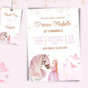 Princess Invitation, Princess Birthday Invitation, Princess Party, Princess Invite, Birthday Party, Girl Birthday, Instant Download,Editable