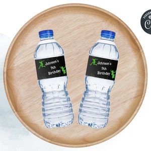 Water Bottle Labels Trampoline Park Birthday Invitation, Trampoline Party, Jump Birthday Party Invitation, Jumping Party, Editable