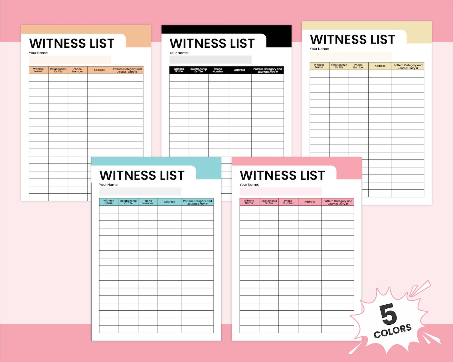 Printable Single Parent Child Custody Case Planner Co Parenting ...