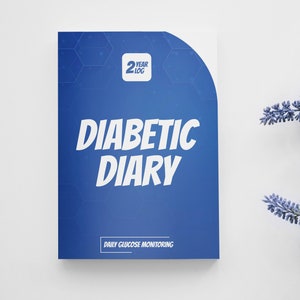 Diabetisch zelfzorgdagboek 6"x9" diabetesdagboek, dagelijks glucosemonitoringlogboek 108 pagina's voedseldagboek om de bloedsuikerspiegel vast te leggen
