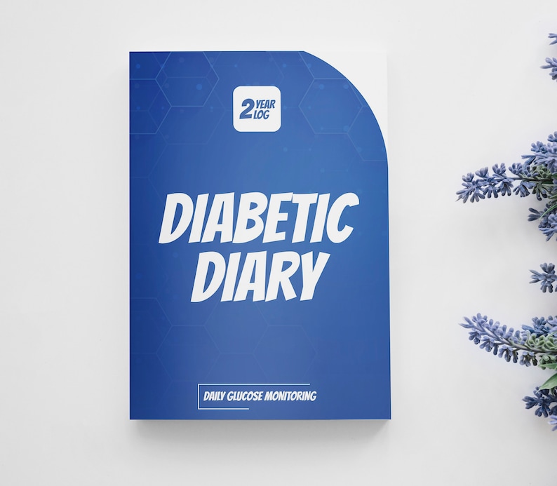 Diabetic Self Care Diary 6x9 Diabetes Journal, Daily Glucose Monitoring