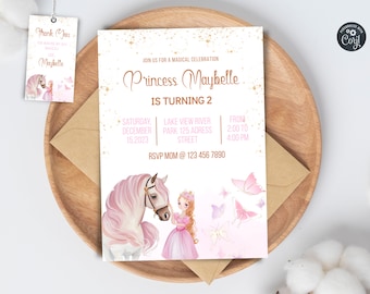 Princess Invitation, Princess Birthday Invitation, Princess Party, Princess Invite, Birthday Party, Girl Birthday, Instant Download,Editable