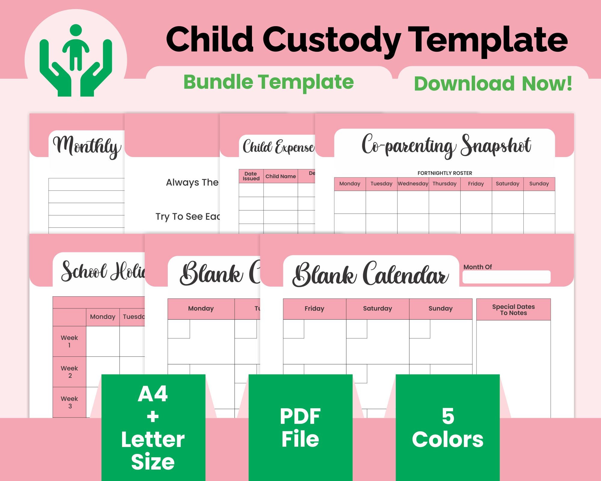 Printable Custody Court Preparation Tracker Single Parent - Etsy