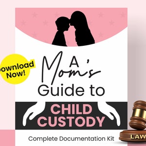 Printable Mom's Child Custody Case Planner Single Parent Co Parenting Documentation Kit Joint Divorce Preparation Journal Visitation Binder