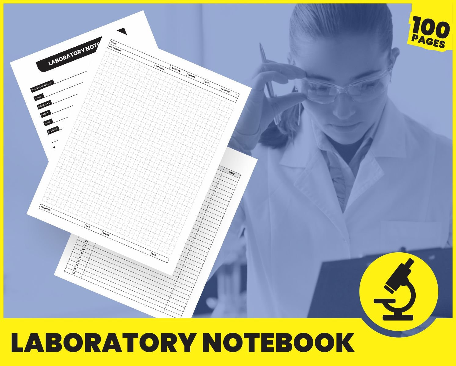 Laboratory Notebook 100 Pages Digital Goodnote Science Gift Lab Book Laboratory Notebook 100 Pages Digital Goodnote Science Gift Lab Book