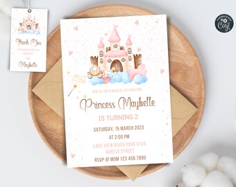 Princess Invitation, Princess Birthday Invitation, Princess Party, Princess Invite, Birthday Party, Girl Birthday, Instant Download,pr04