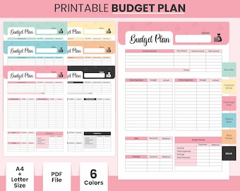 Printable Finance Log, Daily Budget Plan, Money Budget Planning, Monthly A4 Financial Journal, Income and Expense Tracking, Finance Binder