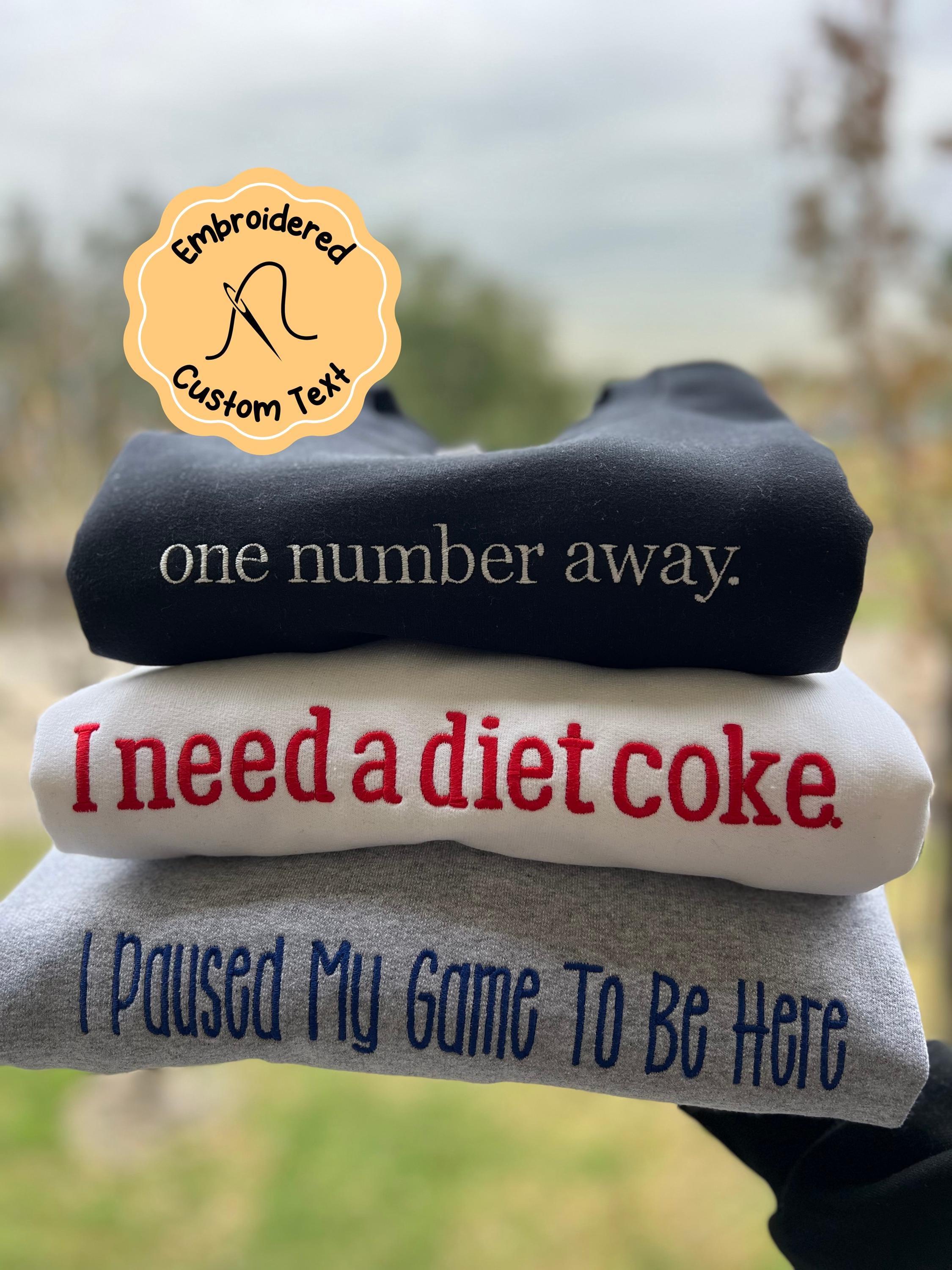 Custom Embroidered Text Sweatshirt: Personalized Crew Neck Sweater