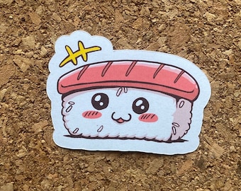 Sticker Sushi Adorable Sticker Nigiri Sticker Sushi Saumon Sticker Style Manga Sticker Sushi Lover - Finition Mat