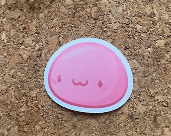 Pink Mochi Sticker Pink Rice Cake Sticker Cute Pink Sticker Japanese Food Sticker Kawaii Food Sticker - Matte Finish