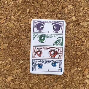 Kawaii Anime Eye Sticker: Manga Chibi Eyes - Matte Finish