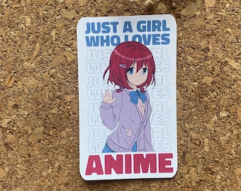Anime Girl Sticker: Kawaii Manga Art - Matte Finish