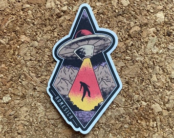 Alien Entführung Sticker: Heimweh UFO, Area 51, Außerirdischer